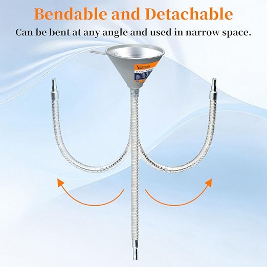3Pcs 14.84" & 27.56" Steel Bendable Spout Funnel - Image 4