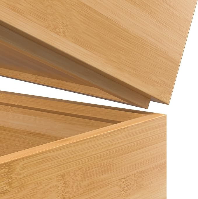 VeyFey Bamboo Drawer Organizer, Stackable Utensil Organizer - Image 5