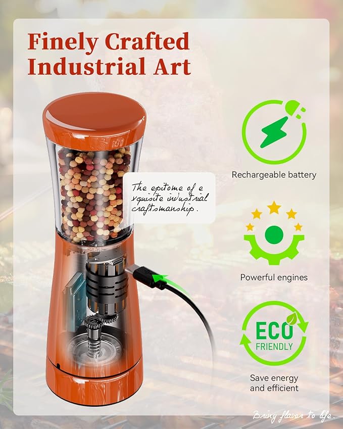 Electric Salt and Pepper Grinder Set - Image 4
