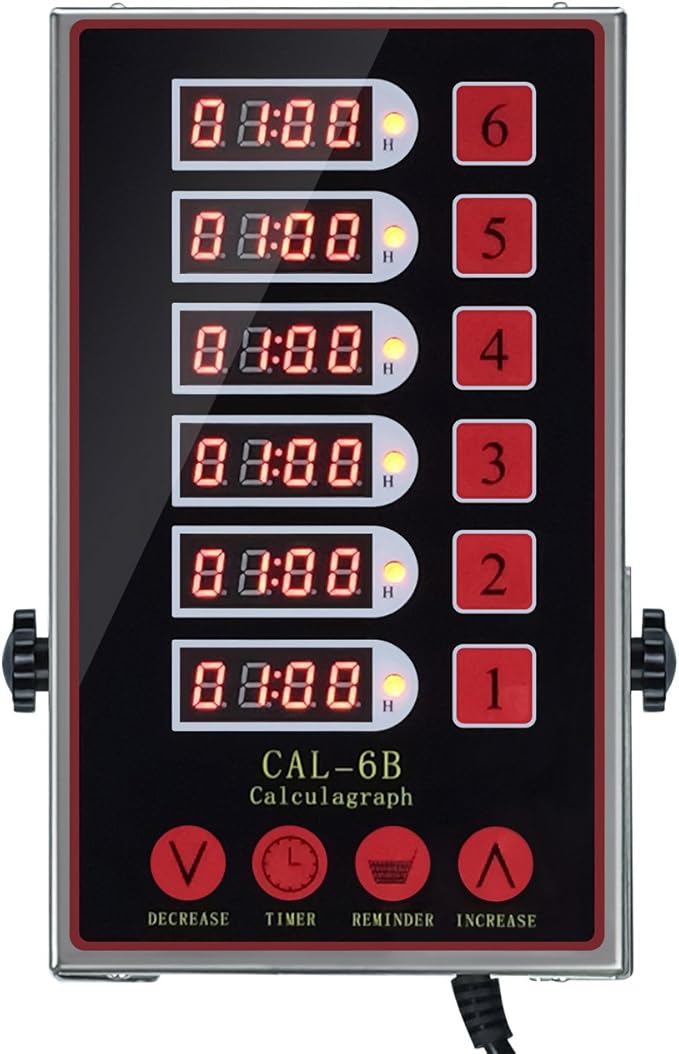 Precision Kitchen Timers for Cooking – 6 Channel Commercial Kitchen Timer by YOOYIST
