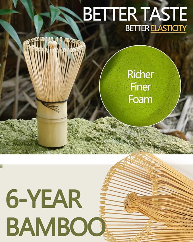 Taruzil Matcha Whisk, Matcha Bamboo Whisk, Matcha Whisks Set - Image 4