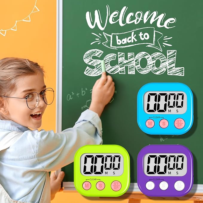 ZILLEEN 6 Pack Kitchen Timers for Cooking Digital Classroom Timers for Kids - Image 6