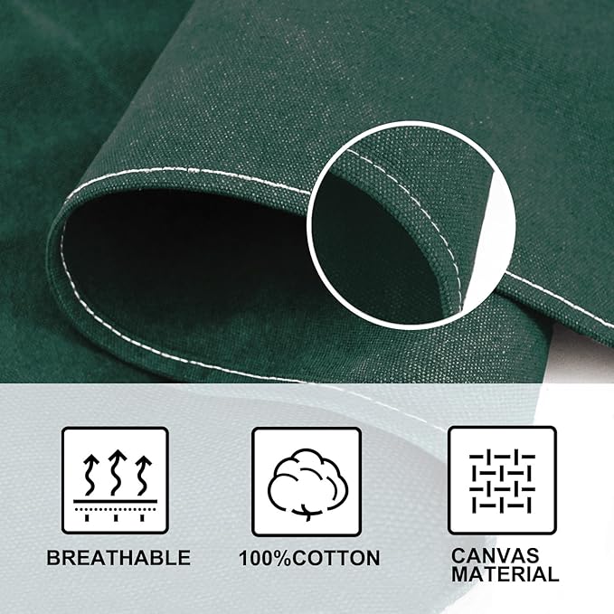 OUNLEN Chef Apron for Men Women Canvas Aprons - Image 4