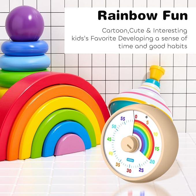Visual Timer for Kids, 60-Minute Countdown Timer for Classroom Office Kitchen - Image 3