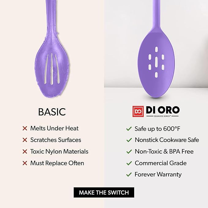 DI ORO Silicone Spoons for Cooking - Image 7