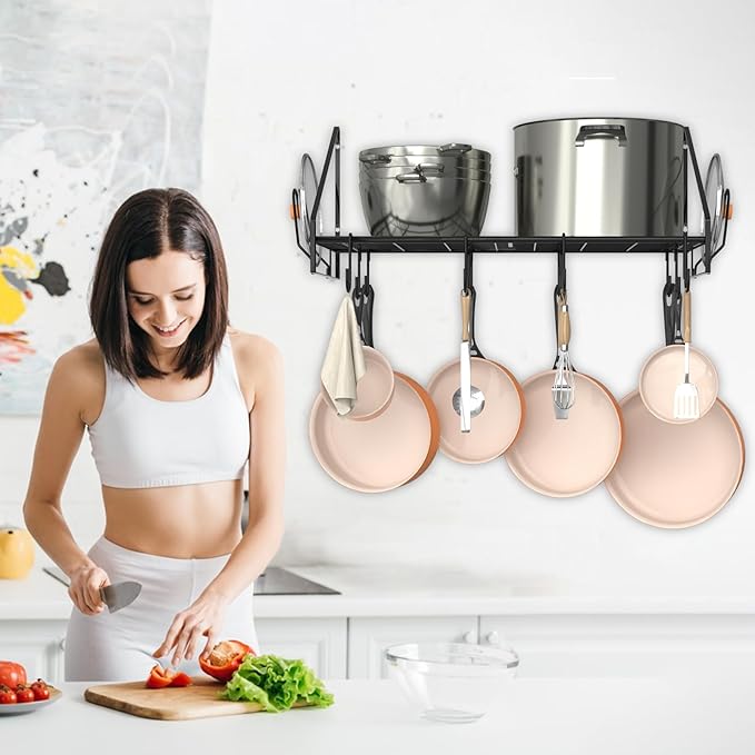 VyGrow 28 Inch Pot Rack Wall Mounted, Pots and Pans Organizer - Image 6