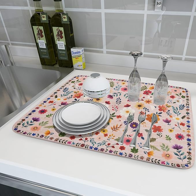 Spring Flowers Dish Drying Mat - Image 6