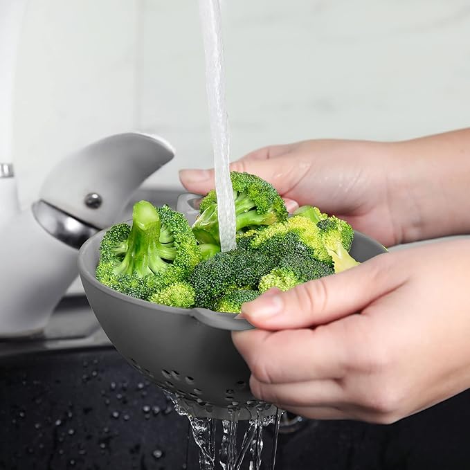 Meadow Lane 6-inch Small Colander, Dishwasher Safe, Double Handles, Compact - Image 5