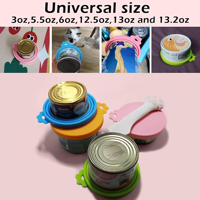 Food Can Spoon & Lids, One Multi-Functional Opener Spatula, Cute Paw Shape Spoon - Image 6