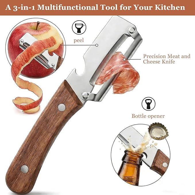 2 Pack 2 in 1 Multifunctional Vegetable Peeler, Sharp Stainless Steel Blade - Image 5