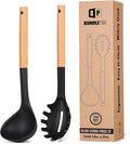 Silicone Pasta Fork and Ladle Spoon Set by BUNDLEPRO