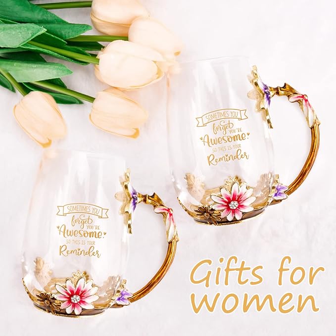 OEAGO Birthday Gifts for Women Mom Plastic Tea Cup Mothers Valentines Day Gifts - Image 3