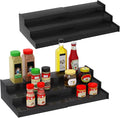 Lenwi Spice Rack Organizer for Cabinet 2 Pack, 3 Tier Expandable Bamboo Spice by Lenwi