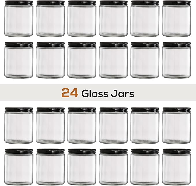 24 Pack, 8 OZ Thick Glass Jars - Image 3