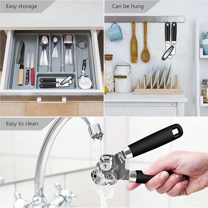 Can Opener, Professional 3-In-1 Multifunctional Manual Can Openers Bottle Opener - Image 3