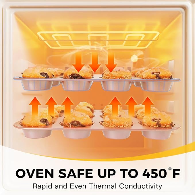 HONGBAKE Bakeware Sets, Baking Pans Set, Nonstick Oven Pan - Image 6