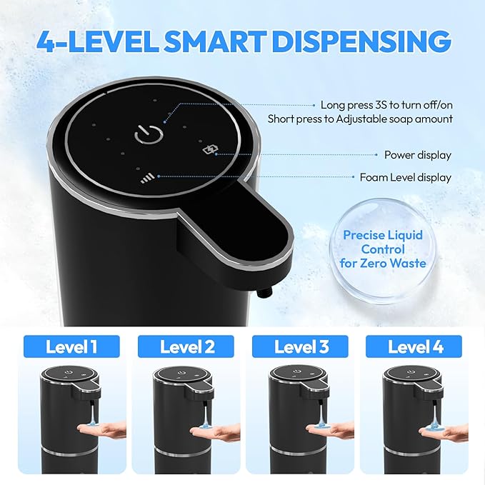 Automatic Soap Dispenser Touchless, Liquid Hand Soap Dispenser 12.8oz USB - Image 2