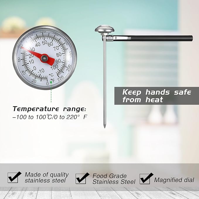 Xuhal 12 Pcs Stainless Steel Kitchen Thermometer - Image 5