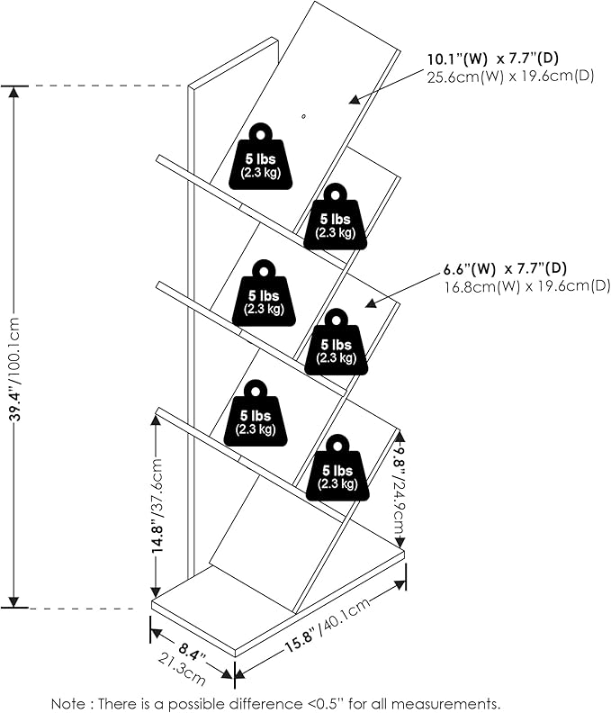 Furinno Tree Book Shelf, 7-Tier Bookshelf - Image 3