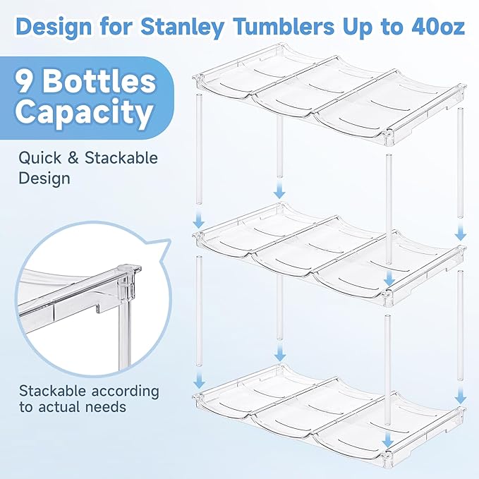 Stackable Water Bottle Organizer - Image 4
