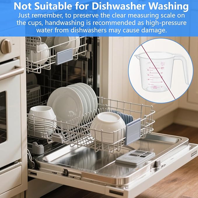 DTDNZKN 3 Pack Measuring Cup Set, Includes 250Ml, 500Ml and 1000Ml Plastic - Image 4