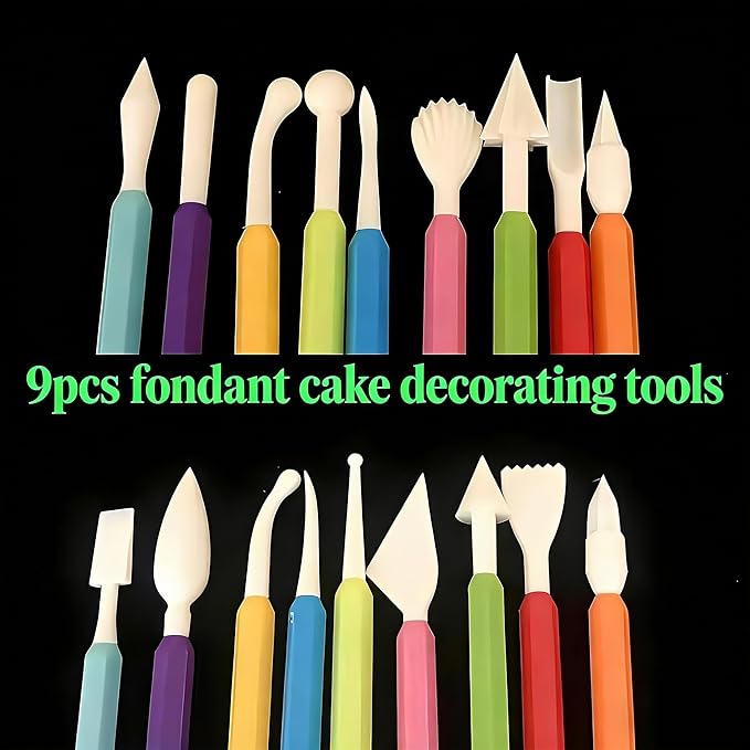 9-Piece Fondant Sculpting Tool Set - Image 3