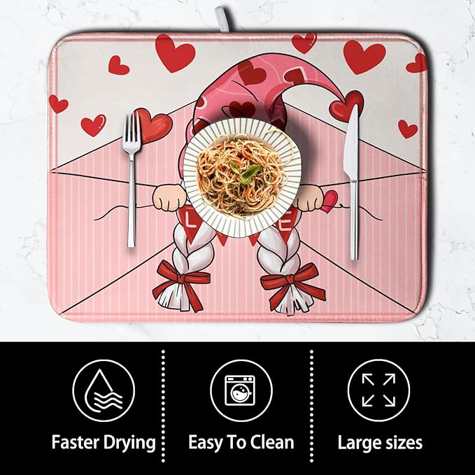 Valentine's Day Love Letter Dish Drying Mat - Image 4