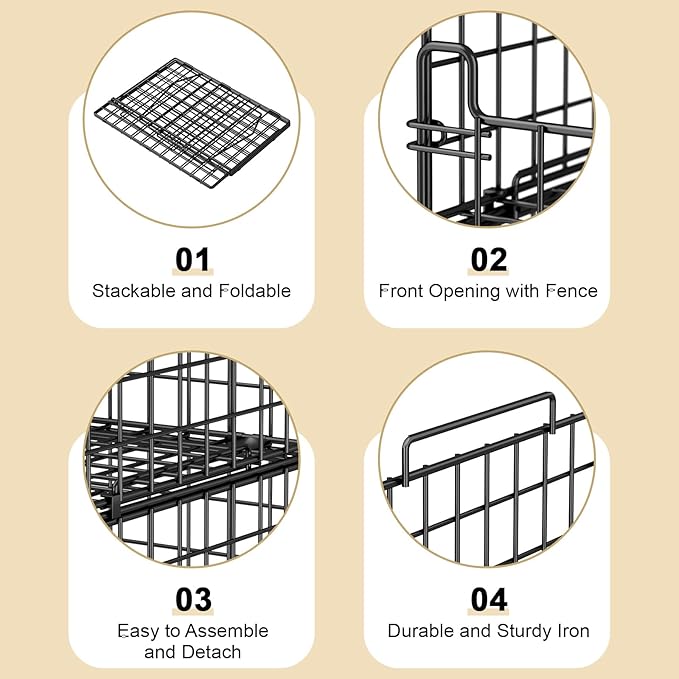 4-Tier Stackable Closet Organizers and Storage Basket - Image 7