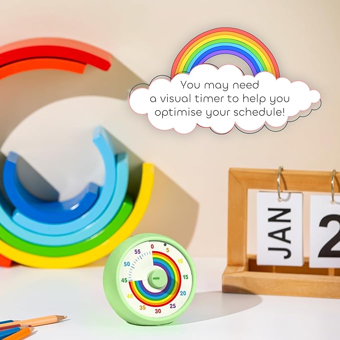 Visual Timer for Kids, 60-Minute Countdown Timer for Classroom Office Kitchen - Image 2