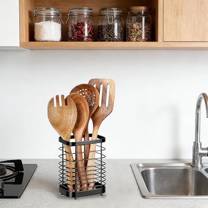 Utensil Holder, Stainless Steel Utensil Drying Rack - Image 7