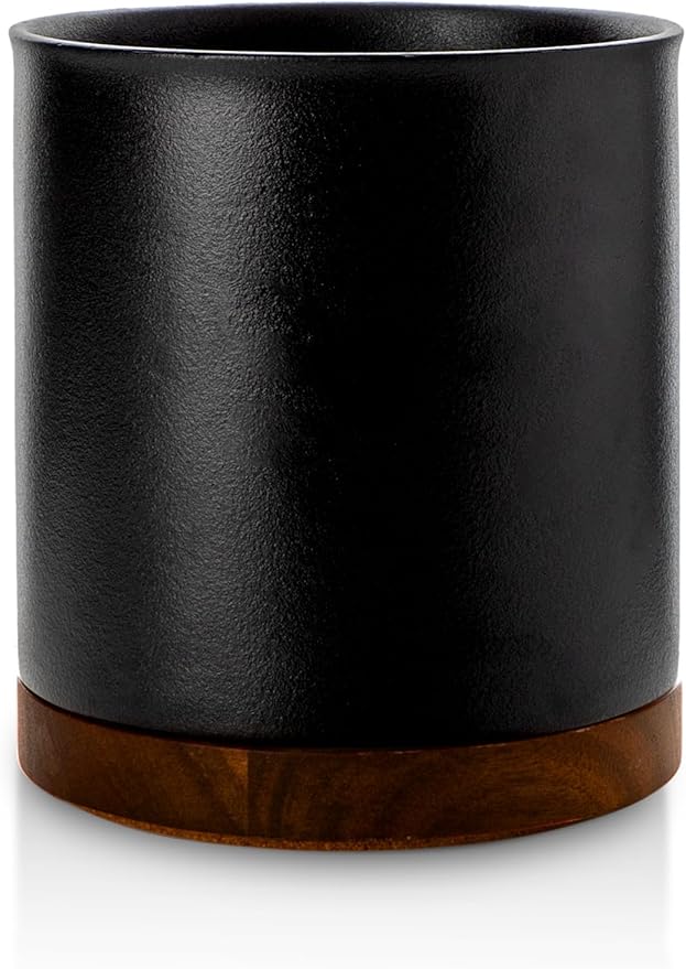 Nucookery 360°Rotating Utensil Holder, 7.2" Large Utensil Crock, Farmhouse - Image 8