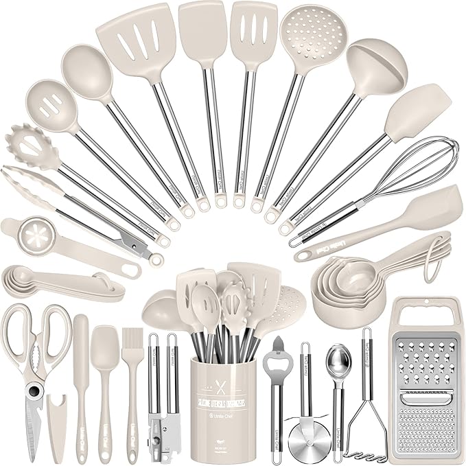 Kitchen Utensils Set-Umite Chef 34 Pcs Silicone Cooking Utensils Set by UmiteChef