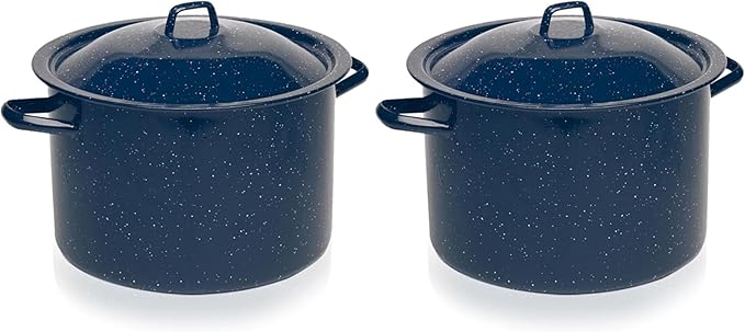 IMUSA USA C20666-1062810W Speckled Enamel Stock Pot by VisitIMUSA