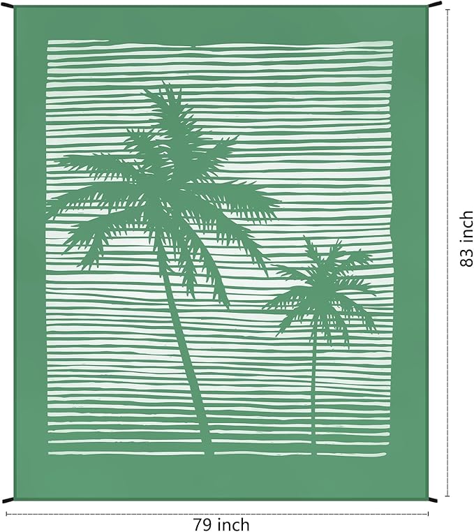 WIWIGO Beach Blanket Waterproof Sandproof Beach Mat 79" X 83"/10'x9'for 2-8 - Image 2