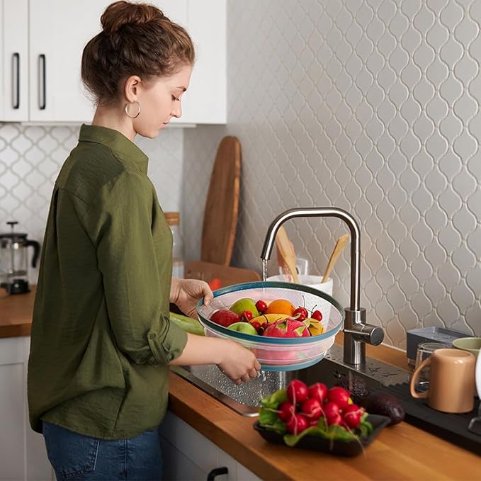 Large Microwave Splatter Cover & Silicone Mat, 12 Inchs Vented Collapsible - Image 8