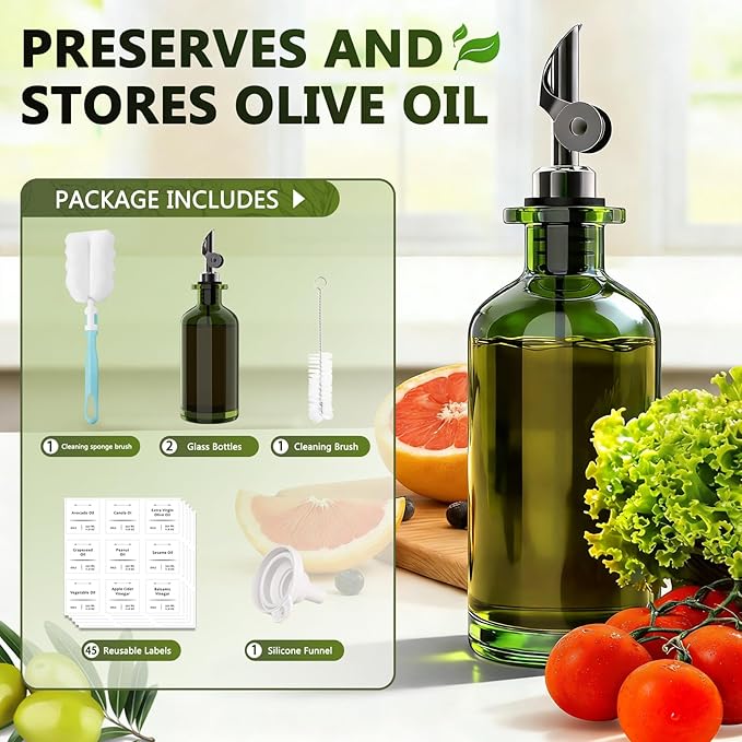 COOLMI Oil Dispenser for Kitchen - 12oz/350ml - Image 7