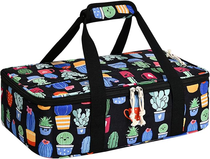 Corduroy Casserole Carrier, Insulated Lasagna Lugger by MIAOJIE