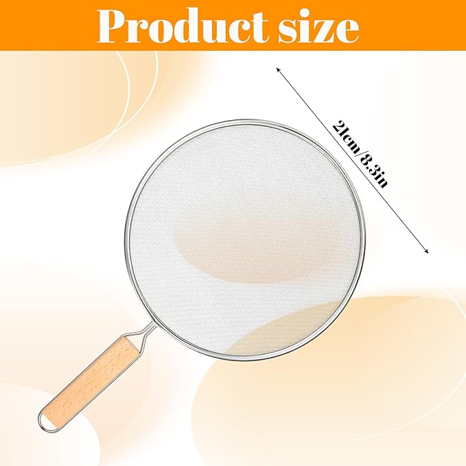 8.3Inch Grease Splatter Screen, Stainless Steel Grease Splatters Guard - Image 4