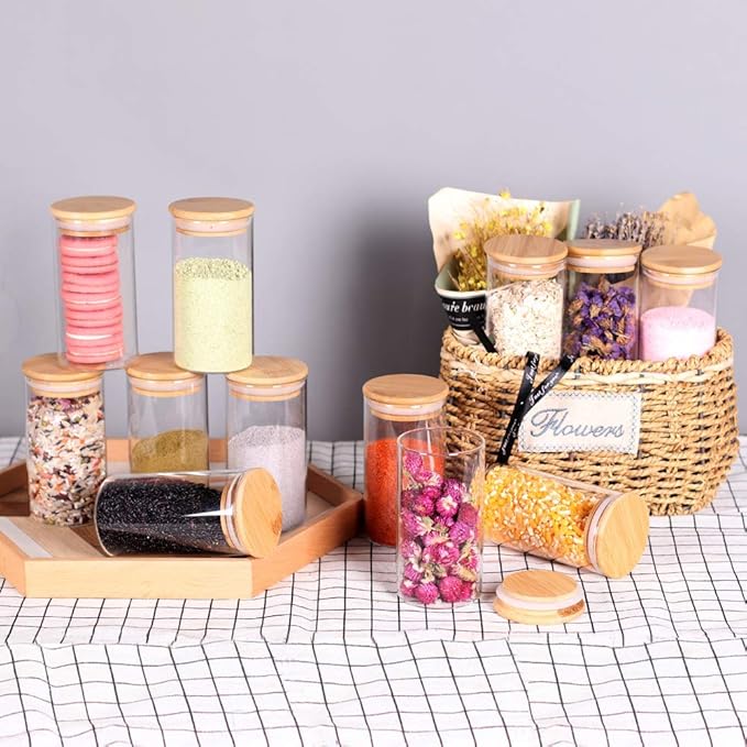 Tzerotone 12 Pcs Glass Spice Jars - Image 4