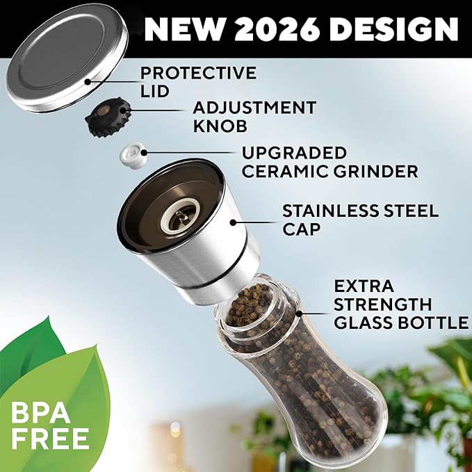 Premium Salt and Pepper Grinder Set of 2 - Image 6