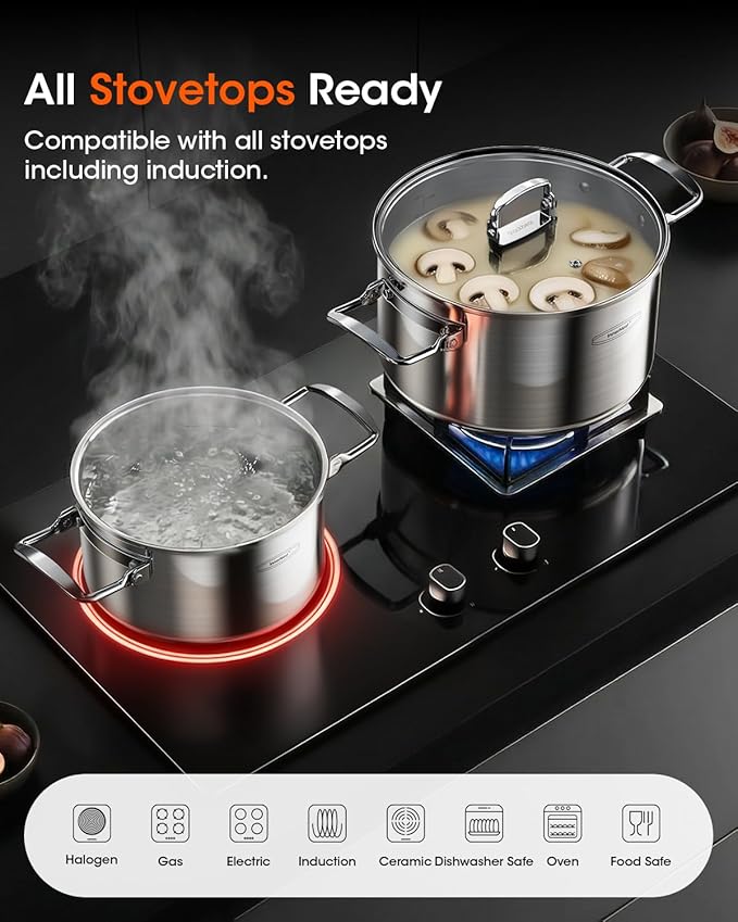 3-Ply Stainless Steel Stock Pot Set - Image 7