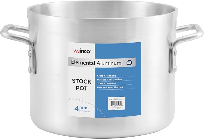 Winware Professional Aluminum 60 Quart Stockpot - Image 6
