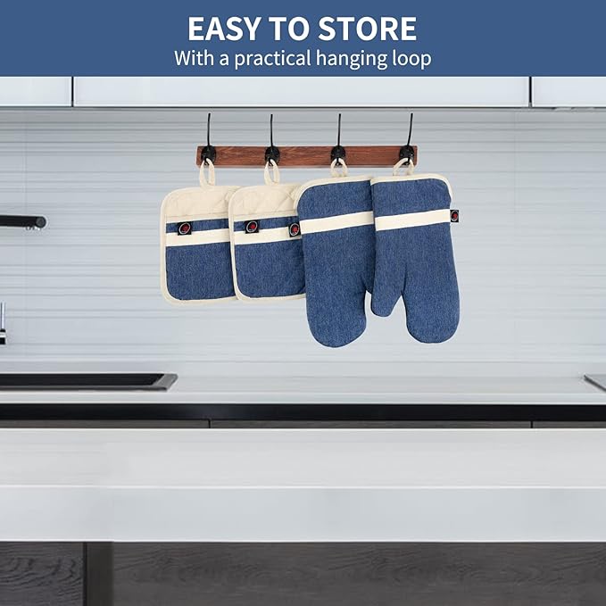 Oven Mitts and PotHolders Sets, Non-Slip Neoprene Oven Mitts are Suitable - Image 7