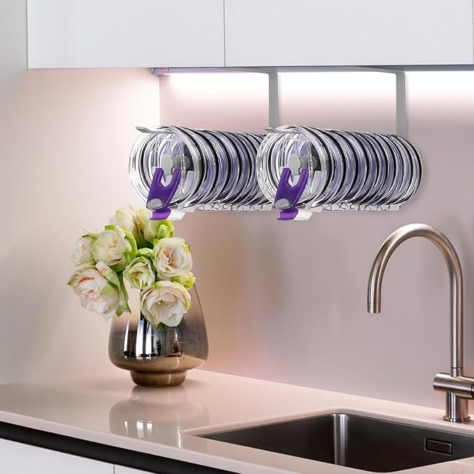 2 Pack Tumbler Lid Organizer, Horizontal Tumbler Lid Storage Hook to Hold Up 20 - Image 9