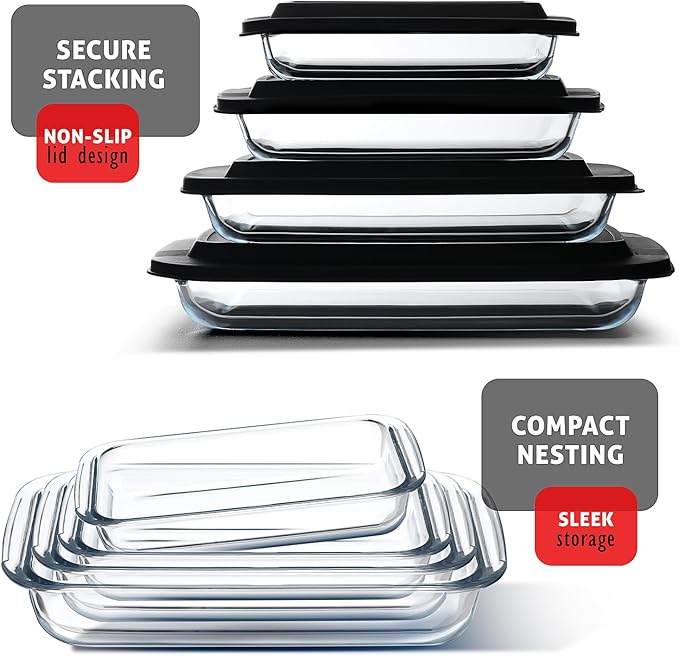 Nestl 16 pc Glass Baking Dishes - Image 5