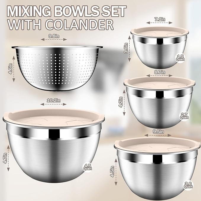 DUTZUN Stainles Steel Mixing Bowls - Image 2