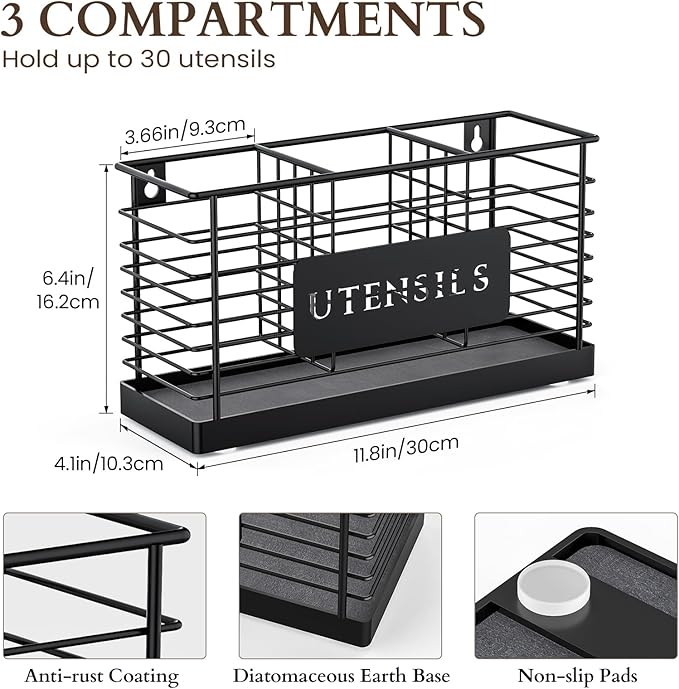 THYGIFTREE Utensil Holder for Kitchen Counter - Image 5