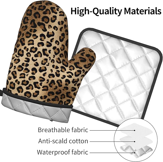 Leopard Print Oven Mitts - Image 4