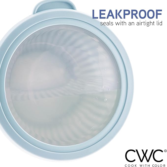 COOK WITH COLOR Prep Bowls with Lids- Wide and Deep Nesting Plastic Small - Image 7