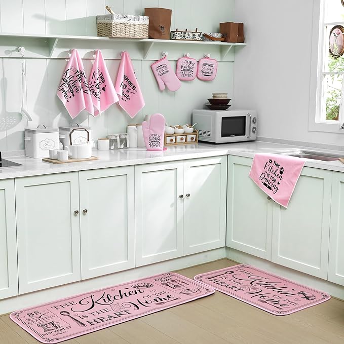 Fourluoo 10 Pcs Farmhouse Kitchen Decor and Accessories Set 4 Kitchen Towels 2 - Image 7